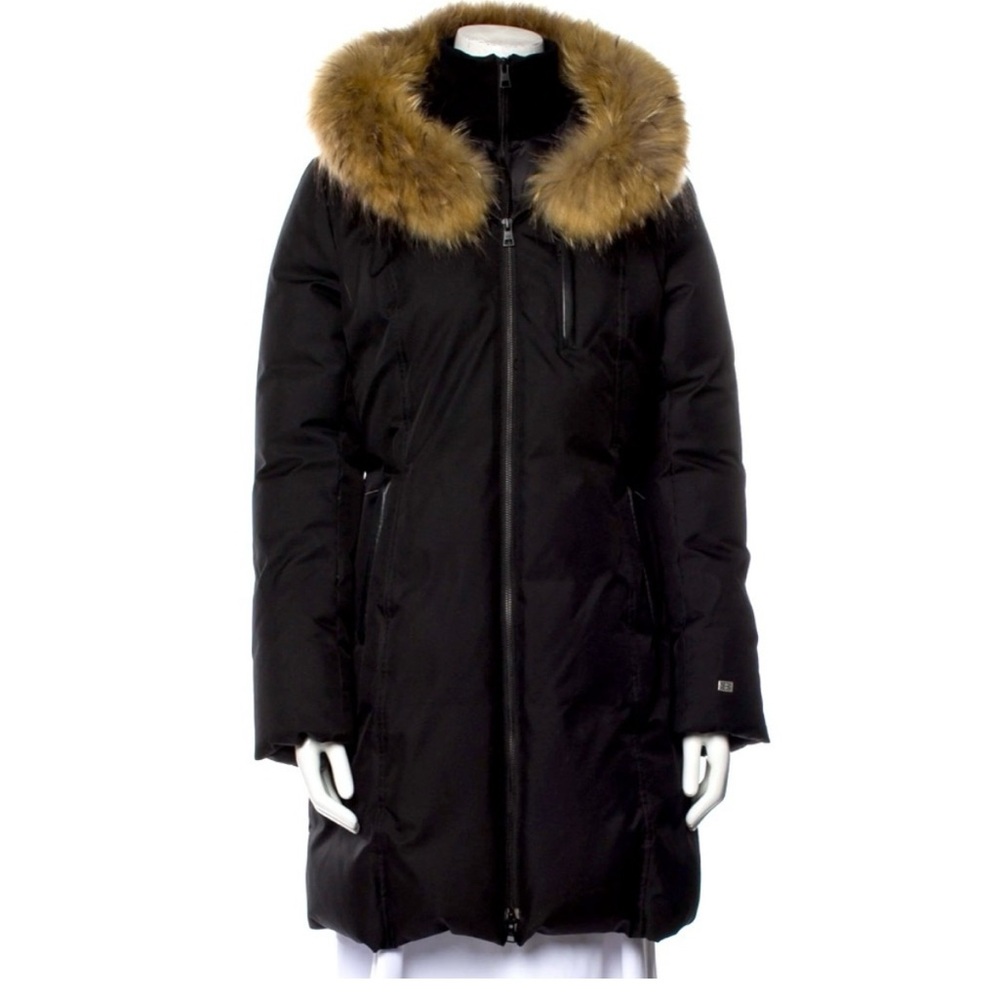 Soia & Kyo Christy Natural Fur Trim Down Coat- Small